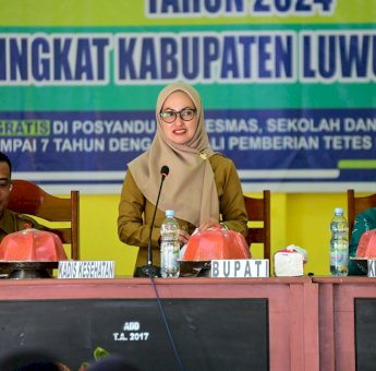Indah Putri Indriani Resmi Canangkan PIN Polio Di Luwu Utara