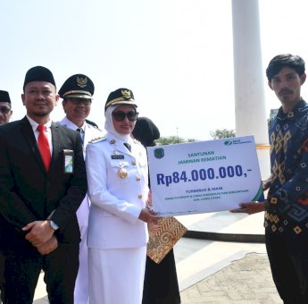 Kerjasama BPJS Ketenagakerjaan, Indah Serahkan Santunan Kematian Senilai Ratusan Juta