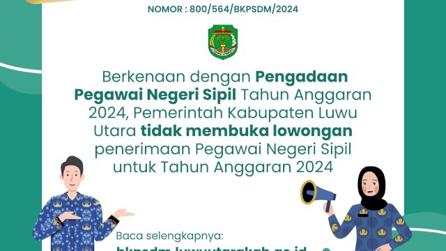 Flayer pengumaman formasi CPNS Luwu Utara.(ist)