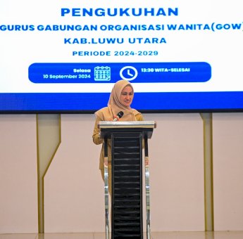 Kukuhkan Pengurus GOW Luwu Utara, Indah Putri Indriani Titip Isu Kelompok Rentan