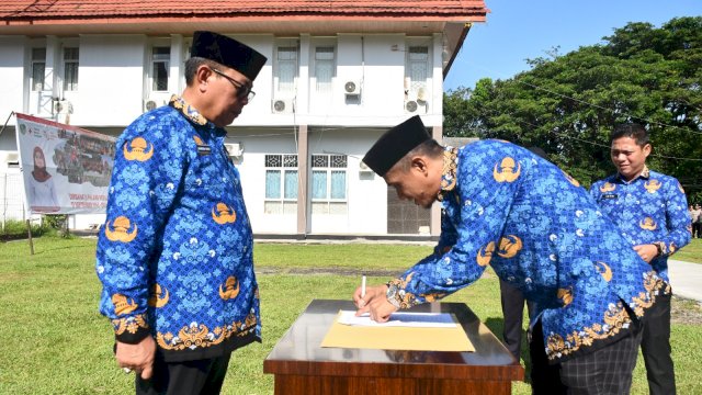 ASN Lingkup Pemda Luwu Utara menandatangani Pakta Integritas ASN jelang pilkada serentak 2024.(ist)