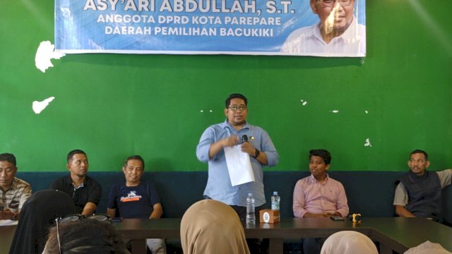 Ket: Legislator Partai Gelora Parepare, Asy'ari Abdullah temu Konsttituen warga Bacukiki 