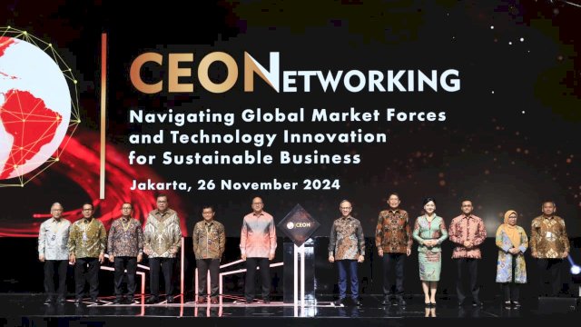 OJK bekerjasama sejumlah pihak melaksanakan CEO Networking 2024 &ldquo;Navigating Global Market Forces and Technology Innovation for Sustainable Business", di Jakarta, kemarin. (Dok. OJK)