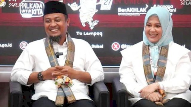 Pasangan Calon Gubernur dan Wakil Gubernur Sulsel, Andi Sudirman Sulaiman-Fatmawati Rusdi (Andalan Hati). (Foto: Istimewa)