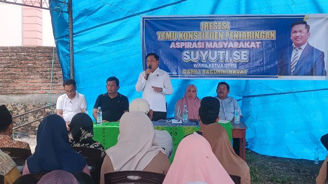 Ket: Wakil Ketua DPRD Parepare, Suyuti saat melakukan penjaringan aspirasi
