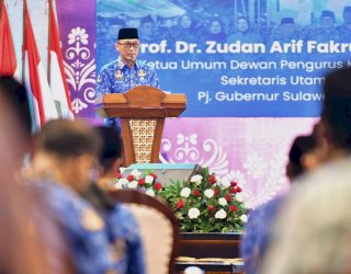 HUT Korpri ke-53, Pj Gubernur Sulsel Sampaikan Lima Usulan Strategis ke Presiden