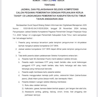 TK2D Kutim Bersiap Mengikuti Seleksi PPPK, BKPSDM: Semoga Hasilkan ASN Profesional
