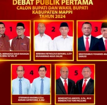 KPU Mappi Gelar Debat Perdana Calon Bupati dan Wakil Bupati 2024