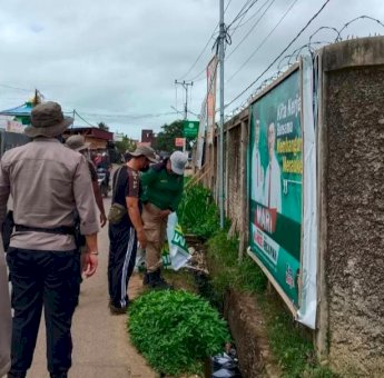 Masa Tenang, KPU dan Bawaslu Papua Selatan Bersihkan APK Pilkada