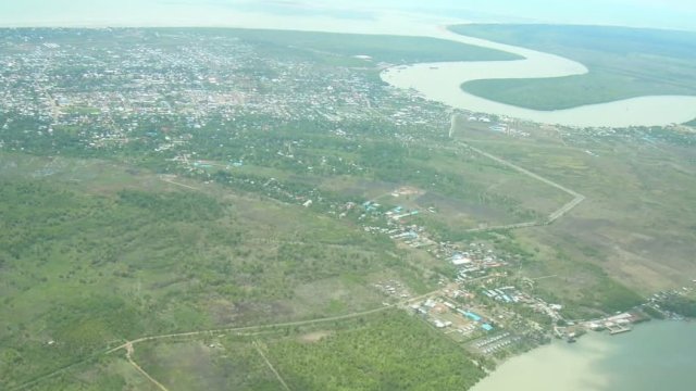 Pemantauan udara topografi wilayah Kabupaten Mappi. (Foto: KPU Mappi)