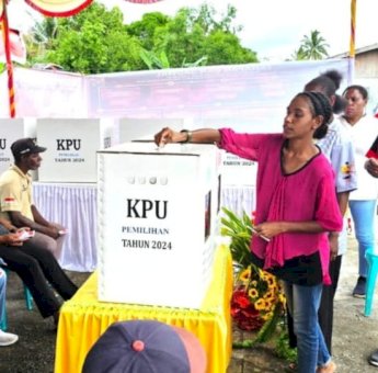 Tahapan Pemungutan Suara Pilkada Mappi Berjalan Kondusif dan Damai