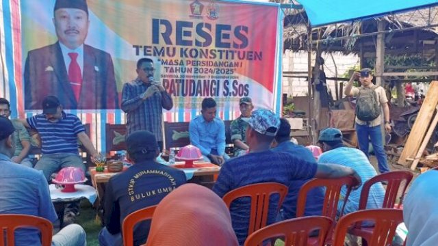 Kegiatan reses anggota DPRD Provinsi Sulsel, H. Patudangi Azis. [Foto: IST]