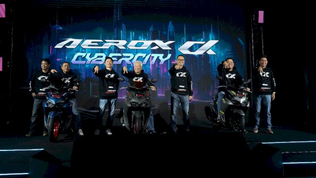 PT Yamaha Indonesia Motor Mfg (YIMM) resmi meluncurkan jajaran skutik MAXi Yamaha, yaitu Aerox Alpha di The Hallf, Pati Unus (Alpha Ground), Jakarta, Rabu (18/12/2024). (Foto: Istimewa)