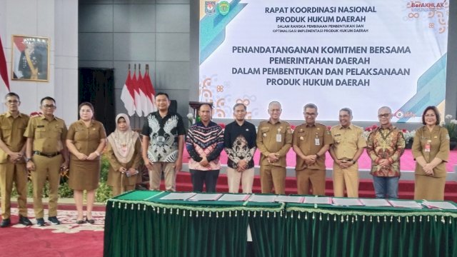 Bapemperda DPRD Sulsel saat menghadiri Rakornas Produk Hukum Daerah di Samarinda, Kalimantan Timur, Senin (20/1/2025). (Foto: Istimewa)