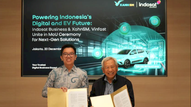 Indosat melakukan kerjasama dengan Xanh SM dalam menciptakan pemanfaatan teknologi dan mobilitas ramah lingkungan. (Dok. Indosat)
