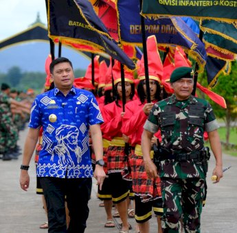 Jelang Akhir Jabatan, Bupati Gowa Silatuhrahmi ke Panglima Divisi 3 Kostrad