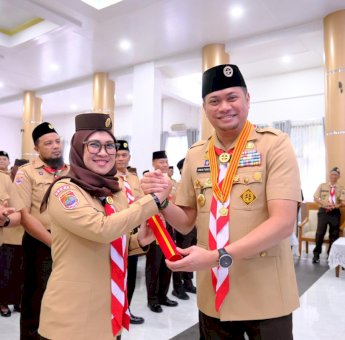 Husniah Jabat Ketua Kwarcab Gerakan Pramuka Gowa, Adnan: Susun Program Lebih Kekinian