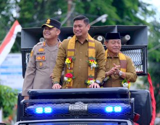 Pamit ke Jajaran Polres dan BPN Gowa, Pegawai Sambut Hangat Adnan-Kio