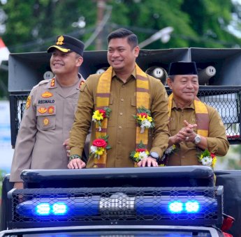 Pamit ke Jajaran Polres dan BPN Gowa, Pegawai Sambut Hangat Adnan-Kio