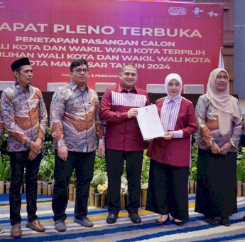 KPU Resmi Tetapkan Appi-Aliyah Sebagai Walikota dan Wakil Walikota Makassar Periode 2025-2030
