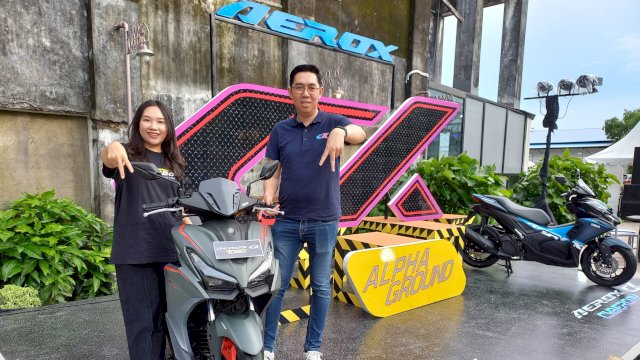 PT Suracojaya Abadimotor (SJAM) resmi memperkenalkan Yamaha Aerox Alpha di Kota Makassar, Sabtu (15/2/2025). (Foto: Istimewa)