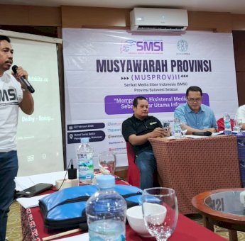 Aklamasi, Ilham Husain Resmi Nakhodai SMSI Sulsel Periode 2025-2030