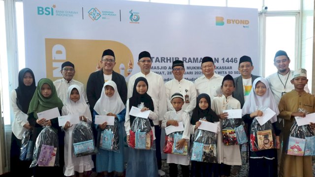 PT Bank Syariah Indonesia Tbk (BSI) Region X Makassar mengadakan acara BSI Tarhib Ramadan 1446 H dalam rangka menyambut bulan suci Ramadan sekaligus memperkuat literasi dan inklusi keuangan syariah, Jumat (28/2/2025). (Foto: Istimewa)