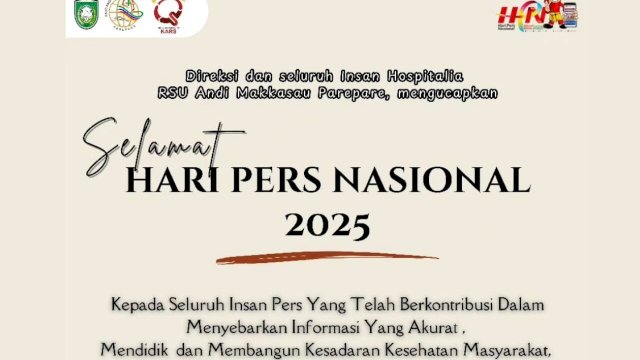 Ket: RSUD Andi Makkasau Parepare Ucapkan Hari Pers Nasional