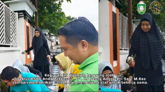 Ket: Manajemen RSUD Andi Makkasau Kerja Bati Sambut HUT Kota Parepare ke-65