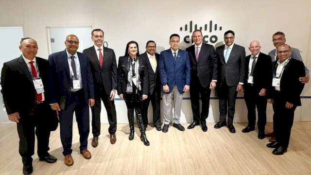 Indosat, Cisco dan Komdigi melakukan kerjasama dalam memperkuat keamanan siber di Indonesia. (Dok. Indosat)