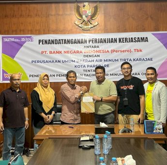 PAM Tirta Karajae Gandeng BNI Permudah Pembayaran Tagihan Air Secara Digital
