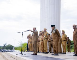 Di Apel Perdana, Bupati Azhari Tegaskan OPD Wajib Menetap di Buteng