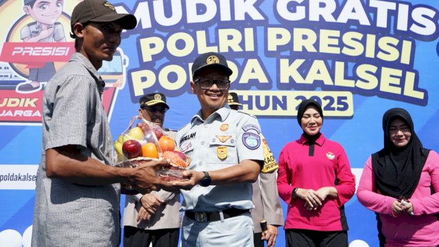 Ket: Mudik Gratis Jasa Raharja dan Polda Kalsel