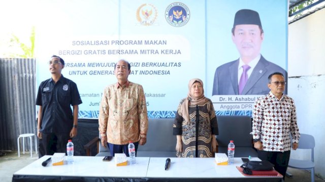 Pemerintah melalui Komisi IX DPR RI dan Badan Gizi Nasional (BGN) menggelar sosialisasi program Makan Bergizi Gratis (MBG) di Kota Makassar, Jumat (28/2/2025). (Foto: Istimewa)