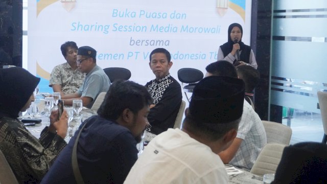 Suasana acara buka puasa bersama PT Vale Indonesia bersama media Morowali di Hotel Metro, Desa Bente, Kecamatan Bungku Tengah, Kabupaten Morowali, Kamis (13/3/2025). (Foto: Istimewa)