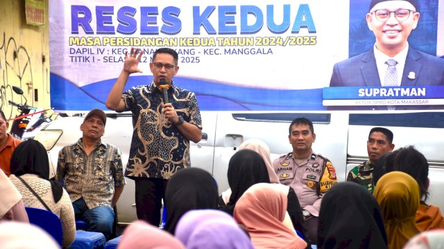 Ketua DPRD Makassar, Supratman kembali turun menyapa warga dalam agenda Reses Kedua Masa Persidangan Kedua Tahun Sidang 2024/2025, Selasa (11/3/2025). (Foto: Istimewa)