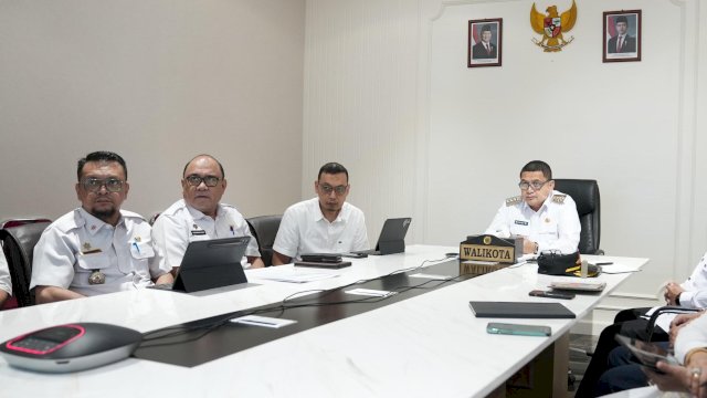 Wali Kota Makassar, Munafri Arifuddin mengikuti rapat koordinasi Forkopimda Sulawesi Selatan bersama bupati dan wali kota se Sulsel terkait arus mudik Idul Fitri 1446 H, Rabu (19/3/2025). (Foto: Istimewa)