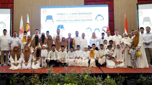 Anggota DPRD Sulawesi Selatan, Vonny Ameliani Suardi berbuka puasa bersama dengan anak yatim usai terpilih secara aklamasi memimpin Tidar Sulsel periode 2025-2030. (Foto: Istimewa)