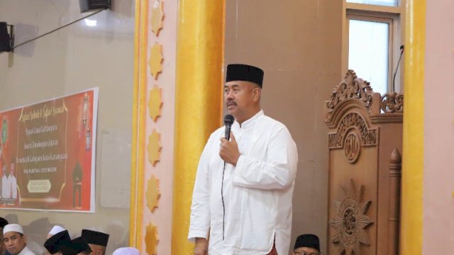 Bupati Kukar ,Edi Damansyah saat memberikan sambutan. [Foto.Prokom]