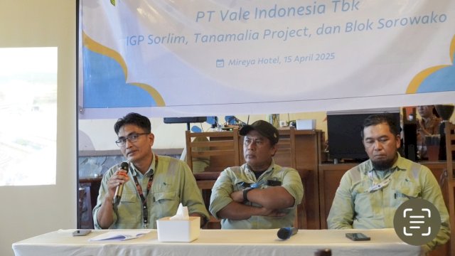 Suasana halal bihalal PT Vale Indonesia Tbk bersama perwakilan media massa di Luwu Raya, Selasa (15/4/2025). (Foto: Istimewa)