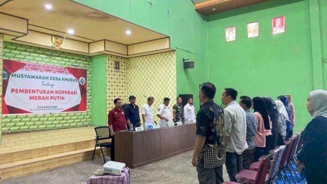 Musdesus pembentukan koperasi merah putih di desa Batuah, kabupaten Kukar. (IST)