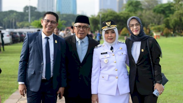 Ketua DPRD Makassar, Supratman saat menghadiri pelantikan Munafri Arifuddin dan Aliyah Mustika Ilham sebagai Wali Kota dan Wakil Wali Kota Makassar periode 2025-2030 di Istana Kepresidenan, Jakarta, Kamis (20/2/2025). (Foto: Istimewa)