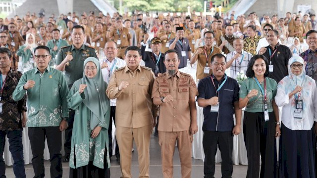 Wali Kota Makassar, Munafri Arifuddin pada kegiatan Musrenbang untuk RPJMD Tahun 2025-2029 di Lapangan Karebosi, Makassar, Senin (5/5/2025). (Foto: Istimewa)