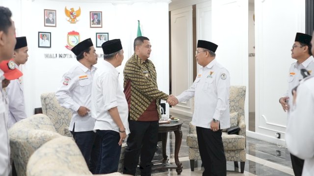 Wali Kota Makassar, Munafri Arifuddin saat menerima kunjungan pengurus Baznas Kota Makassar, Rabu (14/5/2025). (Foto: Istimewa)