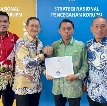 Aktif Dalam Pencegahan Korupsi, Pemkab Sidrap Diganjar Penghargaan oleh KPK RI
