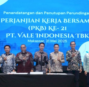 PT Vale Teken PKB ke-21 sebagai Komitmen pada Hak Pekerja dan Keberlanjutan