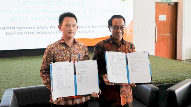 PT Vale Indonesia, Universitas Hasanuddin dan Huayou Indonesia melakukan kolaborasi dalam program edukasi transformasi teknologi dan Kelas Pengetahuan Hilirisasi Nikel. (Foto: Istimewa)