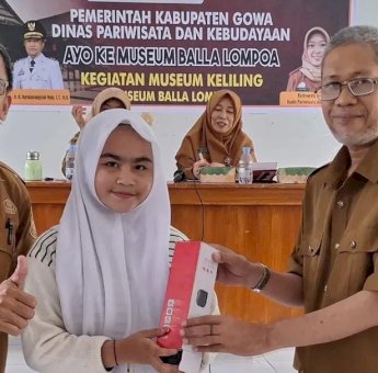 Gagas Museum Keliling, Disparbud Gowa Ajak Siswa Kunjungi Balla Lompoa