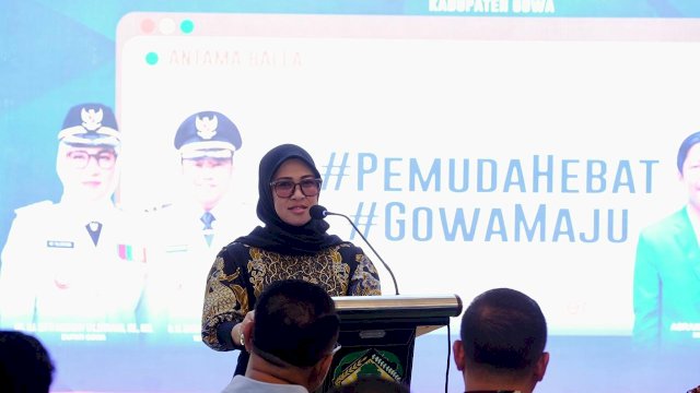 Bupati Gowa Sitti Husniah Talenrang, saat menghadiri peresmian Kantor DPD KNPI Kabupaten Gowa, Sabtu, (21/06/2025). (Dok. Humas Gowa) 