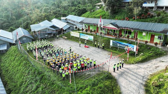 Ket: Pelaksanaan First Blasting PT Masmindo Dwi Area proyek Awak Mas